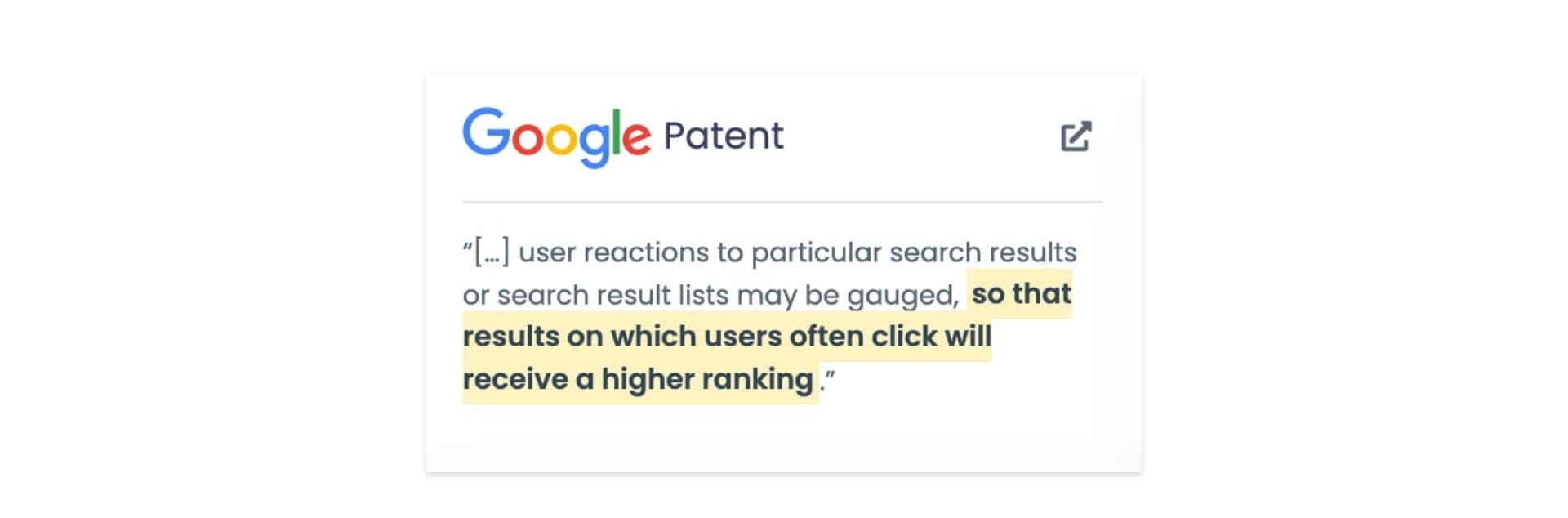 Google CTR Patent
